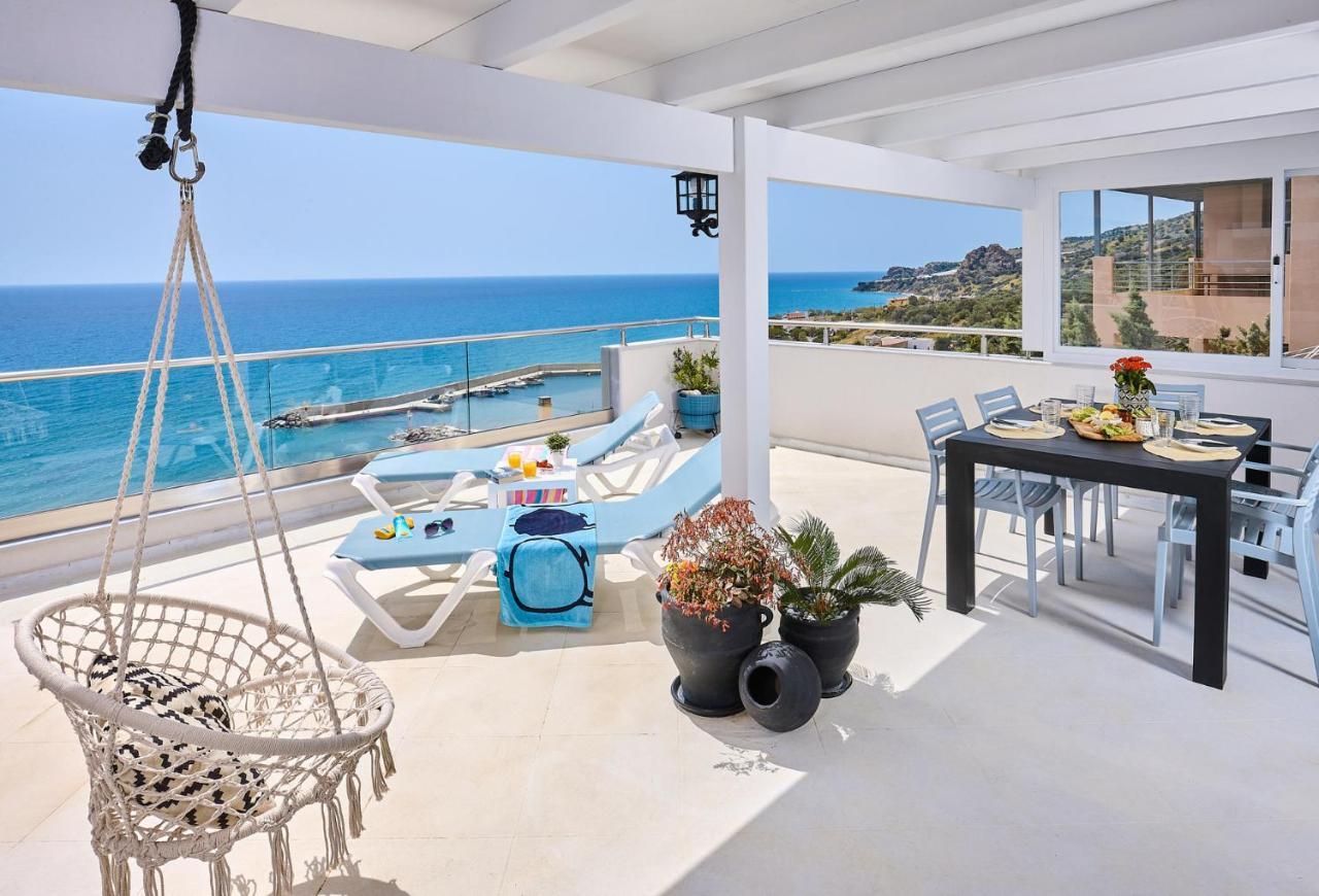Breathtaking Sea View Flat In South Crete Appartement Keratókambos Buitenkant foto